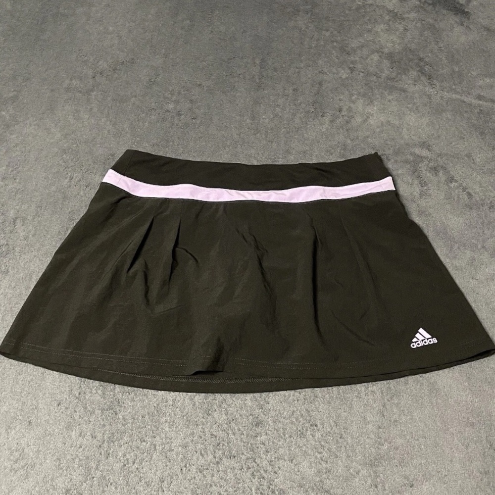 Adidas Tennis Skirt Climalite Womens M Black Purple Skort Shorts Pickleball Golf